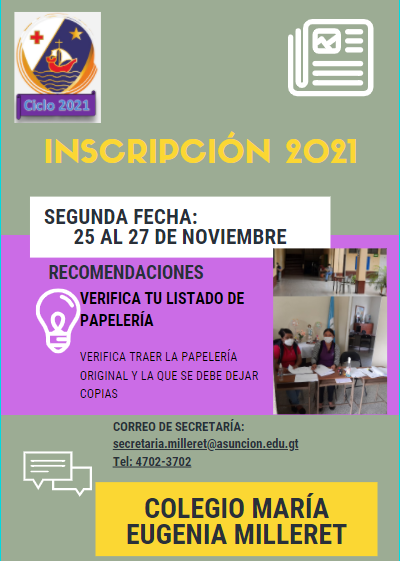 Información educativa - Colegio María Eugenia Milleret